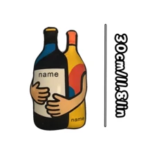 1 Personalized Pillow - Customized Text, Wine Bottle. Unique And Breathable, Suitable For Her, Him, It, Boyfriend, Girlfriend, Dad, Mom, Family, Friends, Anniversary, Mother's Day, Birthday, Valentine's Day, Christmas, Halloween, Graduation Ceremony, Father's Day, Wedding, Housewife, Sofa, Bed, Car, Tea Room, Bedroom, Bathroom, Living Room, Dining Room - Multicolor - View 11