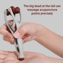 Nuevo rodillo de masaje de madera multifuncional para los dedos - Blanco - Ver 5