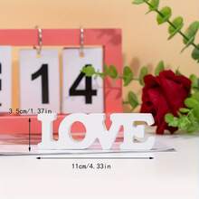 1pc Charming PVC "LOVE" Desktop Decor - Ideal For Valentine's Day And Weddings - Multicolor - View 7
