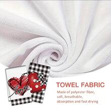 2/4/48 Stück Valentinstag Küchen Geschirrtücher, Polyester Geschirrtücher mit Herz Muster Design, saugfähig und weich, geeignet für tägliche Küchen Reinigung, können auch als Feiertags Dekoration verwendet werden um eine romantische Atmosphäre zu schaffen, praktisch und dekorativ, Küchentücher, Valentinstag & Hochzeitsdekoration - Verschiedenfarbig - Übersicht 9