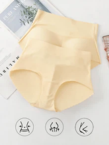 1件装女士无缝高腰塑形内裤，提臀无缝加垫短裤，透气蜜桃臀塑形提拉裤，加垫提臀塑形内衣，蜜桃臀 - 杏色 - 查看 6