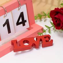 1pc Charming PVC "LOVE" Desktop Decor - Ideal For Valentine's Day And Weddings - Multicolor - View 3
