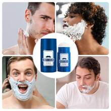 Crema Da Barba Per Uomo,Balsamo Da Barba 40g - Stick Idratante 2 In 1 Per Uso Professionale E Domestico Crema Viaggio Rasatura Balsamo Stick Rasatura Da Idratante Balsamo Rasatura Viso - azul - Ver 9