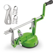 3-In-1 Apple Peeler, Corer, And Slicer Crafted From Alloy Materials, This Modern 3-In-1 Peeler Features A Powerful Suction Cup Base And Stainless Steel Blades (Includes 2 Peeling Blades/1 Slicing Blade). Suitable For Apples, Pears, Kiwis, Potatoes, And More. An Ideal Gift For Christmas, New Year, Or Birthdays, Perfect For Friends And Family. - Multicolor - View 11