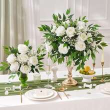 4/16/32 支意大利鲁斯卡斯绿枝，人造丝绿叶花环藤蔓，适用于悬挂装饰，适合 DIY 婚礼拱门花艺填充、桌面摆件、家居室内装饰 - 綠色 - 查看 6