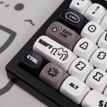 Kawaii Cat & Dog Keycaps 130PCS - PBT Dye-Sublimated MOA Height For 61/68/75/87/98/100% Mechanical Keyboards - Multicolor - View 3