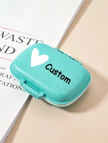 1pc Mini Portable Customizable 8-Compartment Pill Box, Large Capacity, Can Also Be Used As Jewelry Box, Personalized Pill Organizer, Compact Pill Case Fits In Pocket Or Wallet, Essential For Home And Travel, Also A Great Back-To-School Gift For Family And Friends