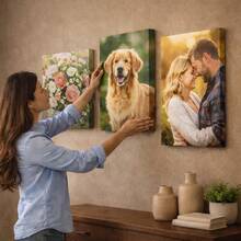 1套木质画布框松木绷架DIY画框套装，适用于30x40cm、40x60cm、50x70cm画布、钻石画、画廊装裱油画、墙面艺术装饰（画布尺寸必须大于画框尺寸）