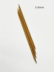 Bộ 4 kim đan hai đầu bằng thép cacbon dài 25cm, Kích thước: 2.0/2.5/3.0/3.5/4.0/4.5/5.0/5.5/6.0/6.5/7.0/8.0/9.0/10.0mm Kim đan/Kim tre - Màu Khaki - Xem 14