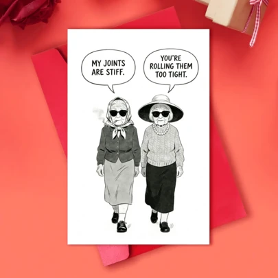 1pc Hilarious Joint Jokes Back Jokes With Humor, Ladies Gift With Funny Photo & Knee Replacement Wishes, Milestone Age Cards For Grandma, Sister, Best Friend Funny 30th 40th 50th 60th Birthday Card For Women -