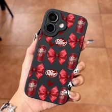 Themed Red & Black Pattern Phone Case Compatible With IPhone 11/11 Pro/11 Pro Max, 12/12 Pro/12 Pro Max, 13/13 Pro/13 Pro Max, 14/14 Pro/14 Pro Max, 15/15 Pro/15 Pro Max, 16/16 Pro/16 Pro Max, 17/17 Pro/17 Pro Max And Galaxy S21/S21+/S21 Ultra, Galaxy S22/S22+/S22 Ultra, Galaxy S23/S23+/S23 Ultra, Galaxy S24/S24+/S24 Ultra - Black and White - View 5