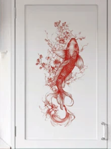 1pc Assorted Simple Ocean Creature, Whale, Floral Creative Wall Sticker, Removable Matte Self-Adhesive Wall Decal For Living Room, Bedroom, Kids Room, Home Decor, Spring Decoration, Gift For Birthday, Graduation - Multicolor - View 3