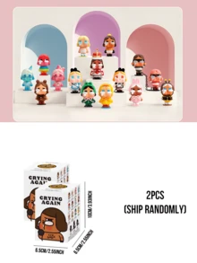 Cry Again Series Blind Box Collectibles, Includes 12 Regular Designs + 3 Hidden Designs, ABS Hard Material Non-Flocked, Cute Blind Box, Toy Blind Box, Exquisite Home Decor Ornament, Birthday And Christmas Gift - Multicolor - View 13