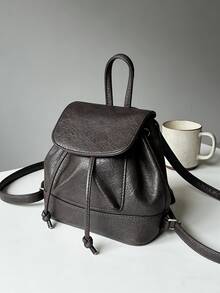 2026 New Fashion Women Backpack, Versatile Daily Commute Small Handbag - Coffee - View 3