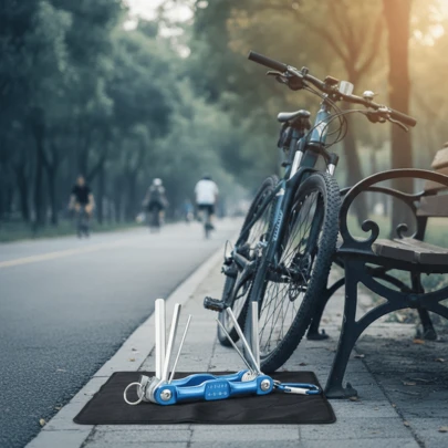 8in1 Large Folding Hex Key Set SAE (3/32"-1/2"), Heavy Duty Allen Wrench Set, Portable Tool For Archery, Bike Repair, Furniture, And Basic Home Maintenance