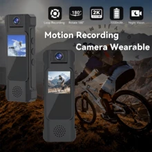Cámara mini portátil HD 2K Bodycam Grabadora de video digital con infrarrojos, mini cámara para vlogging, cámara corporal grabadora de video portátil, lente de ángulo amplio de 180° giratoria para bicicleta, mascotas, vlogging, reuniones y grabadora de bolsillo - Multicolor - Ver 3
