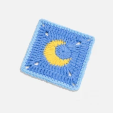 星月图案手工编织杯垫，简约艺术感十足，适用于厨房、餐厅