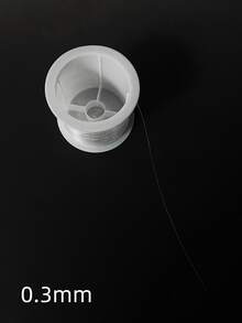 1 Roll Non-Elastic Fishing Line - DIY Beading Material/Jewelry Thread Transparent Fish Nylon Line/Crystal Fishing Line (0.2/0.3/0.4/0.5/0.6mm) - White - View 7