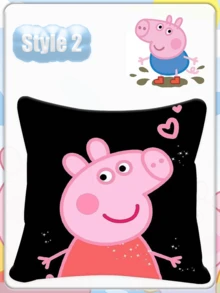 Peppa Pig 小猪佩奇卡通可爱印花家居沙发抱枕汽车靠垫套 - 彩色 - 查看 17