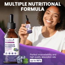 B BEWORTHS Calcium Magnesium Zinc Supplement Liquid Drops, High Absorption Magnesium Complex & Potassium Plus Calcium, Vitamin D3, Zinc For Leg Cramps & Bone & Energy & Immune Support - 2 Fl Oz,Blueberry Flavor - 4 fl oz - Xem 2