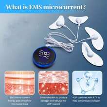 新款EMS眼部按摩器，微电流面部提拉按摩器，抗皱紧致面部美容按摩器 - 白色 - 查看 12