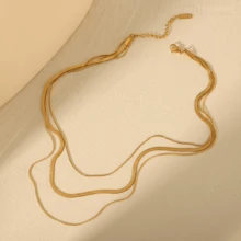 18K Gold Plated 304 Stainless Steel Necklace For Women, Tarnish Resistant Minimalist Elegant Jewelry, Comfortable Versatile Pendant Suitable For Daily And Party Wear, Perfect Birthday Gift For Her