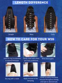 200 Density 32 Inch Natural Black Color Body Wave 13X4 Transparent Lace Front Human Blended Hair Wigs 5*5 Glueless Wig With Baby Hair Body Waves Perfect For Daily Wear Natural Looking Soft For Women's Long Fashionable Blended Hair Wig - Natural & Black - View 10