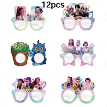 Mattel 12pcs/Set Cosplay Glasses - Fun Character Costume Glasses Set, Suitable For Birthday, Anime Theme Party Supplies, Group Photo Props