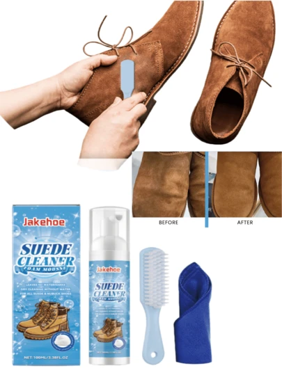 Suede Cleaner Kit, White Sneaker Cleaner, Suede Shoe Care & Wrinkle/Stain Removal, For Canvas Shoes, Women's Slippers, Shoe Maintenance, Household Items, Footwear Supplies, Deodorizer, Stain Remover, Sofa Cleaner, Shoe Cleaning, Wrinkle Prevention - A Cleaning Gift For Women & Back-To-School Cleaning Essentials., Shoe, Spring Summer Picks, Brides Maid Gifts, Room, Bedroom Decor, Bedroom Decor, Beach, Travel, For Men, For Women, Vacation