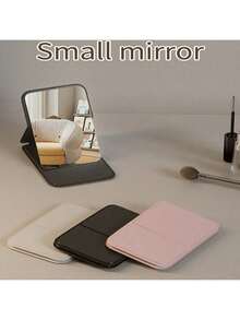 Multifunctional Foldable Makeup Mirror, Durable Portable Handheld Mini Makeup Mirror, Suitable For Personal Grooming, Adjustable Portable Folding Mirror, Suitable For Dorm Desk And Office Use, Suitable For Students, Girls, Women, Travel Gift, Comes With 5 Colors Bathroom Accessories - Multicolor - View 8