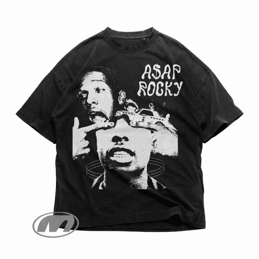 ASAP Rocky Graphic T-Shirt ASAP Rapper Concert Merch Hip Hop Streetwear ...