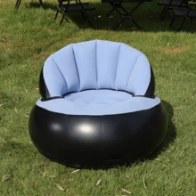 Instant Outdoor Lounge: Inflatable Shell-Shaped Sofa. Fast Setup, Plush & Insulated - Perfect For Camping, Festivals & Beach Days.