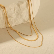 18K Gold Plated 304 Stainless Steel Necklace For Women, Tarnish Resistant Minimalist Elegant Jewelry, Comfortable Versatile Pendant Suitable For Daily And Party Wear, Perfect Birthday Gift For Her