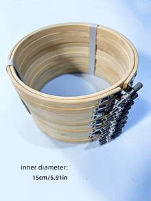 10pcs Bamboo Embroidery Hoops, 8cm/10cm/15cm/20cm