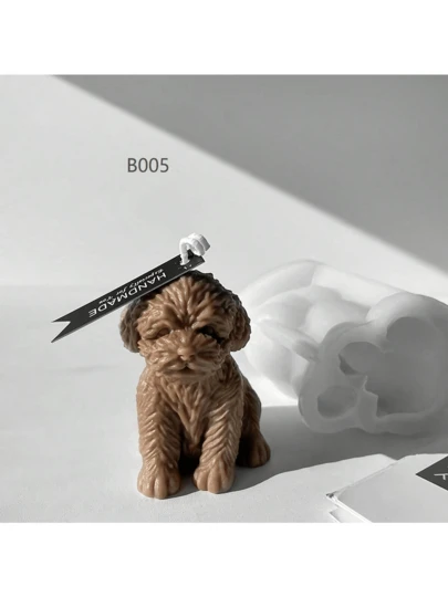 Multifunctional Teddy Dog DIY Handmade Fragrance Plaster Silicone Mold