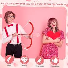 4pcs Cupid's Bow And Arrow, Cupid's Red Feather Wings, Red Heart Glasses, Carnival Party Supplies, Cosplay Accessories, Masquerade Party Props - Multicolor - View 9