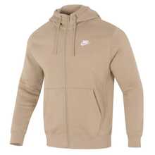 Áo khoác/áo nỉ có mũ kéo khóa màu trơn, in logo Nike Sportswear ClubFleece dành cho nam, màu đen. - Lạc đà - Xem 1