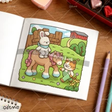 GDTME 1 "Lovely Love" Coloring Book, 24 Thick Inner Pages, Suitable For Beginners, Size 7.87*7.87 Inches, Clear And Clean Patterns, Relax The Mind, Great Gift, Adult Coloring Book, Essential Painting Book For Home. Helps Relieve Stress, Suitable For Stationery And Learning Supplies. - 353 - View 3