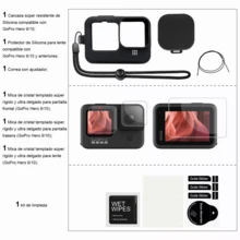 Kit Protector + Cristales Para Gopro 10/9 Hero Black Carcasa - Azul - Ver 2
