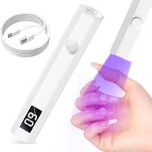 NEUZOJIT UV Nail Lamp With Stand Foldable,360°Adjustable Rotation,Portable,Relax Hands,Pink Flash Cure Lamp,For Gel Polish Home DIY Salon Women Painting Manicure - 美甲燈筆 - 查看 12