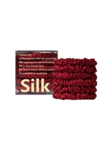 Conjunto de 6 elásticos de cabelo 100% seda de amoreira pura. Elegantes, macios e confortáveis, complementam qualquer look. Acessórios para cabelo, prendedores de rabo de cavalo, elásticos de cabelo, presilhas elásticas. - Multicolorido - Ver 11