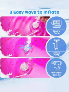 充气雪橇管 - 采用高强度PVC材质，可折叠，充气设计，是滑雪、滑雪度假村娱乐以及圣诞节和新年礼物的理想之选。颜色和款式随机发货。 - 彩色 - 查看 5