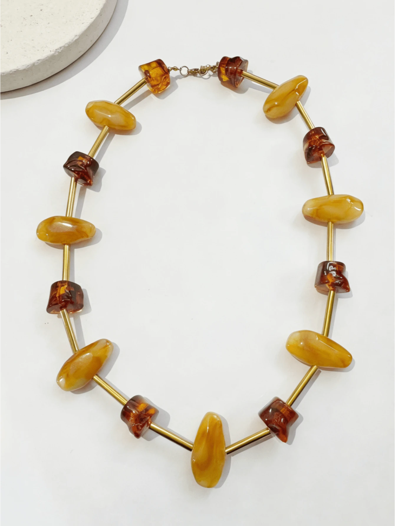 1pc Acrylic Beaded Long Necklace, Suitable For Women To Wear To Parties Or Daily