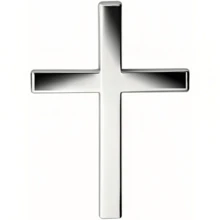 Cross Car Decals, Metal Jesus Cross Badge Stickers, 3D Individual Car Cross Emblem Decal, For Auto Trunk Body Tailgate Side Fenders, Auto Decoration - 銀色1PC - 查看 1