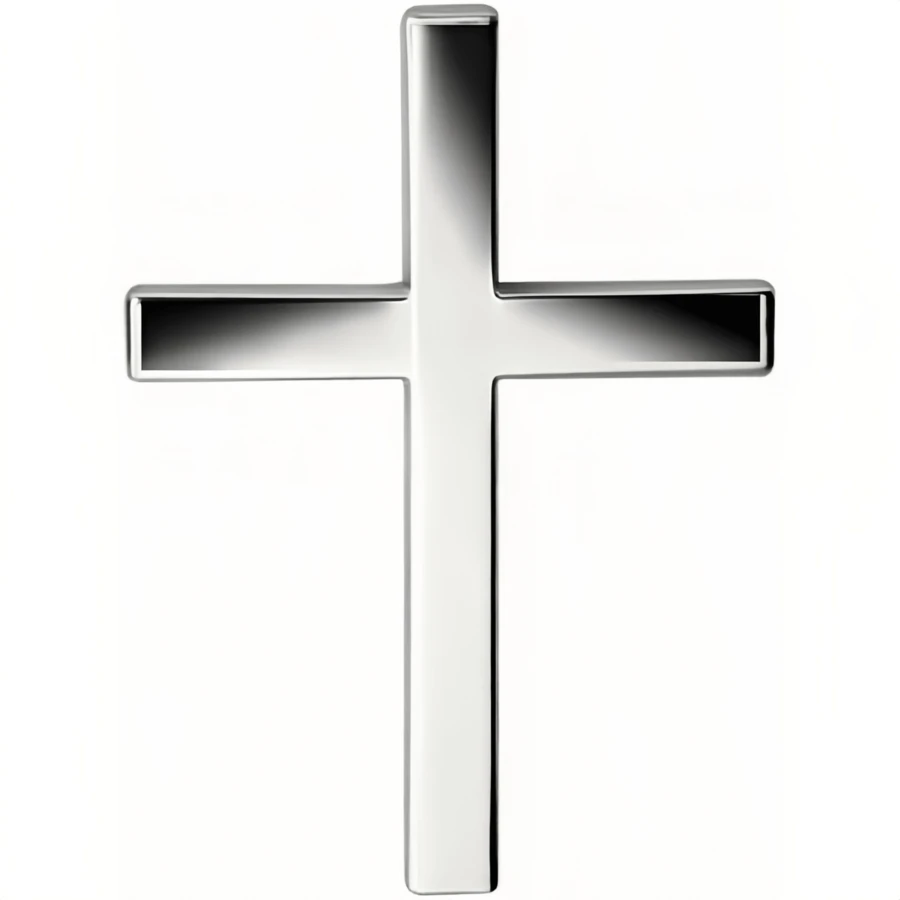 Cross Car Decals, Metal Jesus Cross Badge Stickers, 3D Individual Car Cross Emblem Decal, For Auto Trunk Body Tailgate Side Fenders, Auto Decoration - 銀色1PC - 查看 1