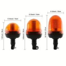 Heavy Duty Amber Rotating Warning Light - 40/60/80 LED Beads, 12-24V, High Brightness, Easy Installation Vehicle Safety Accessory, Sturdy Construction, Equipped With LED Controller, Suitable For Truck And Car LED Courtesy Lights