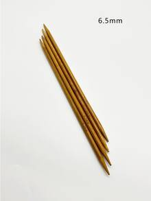 Bộ 4 kim đan hai đầu bằng thép cacbon dài 25cm, Kích thước: 2.0/2.5/3.0/3.5/4.0/4.5/5.0/5.5/6.0/6.5/7.0/8.0/9.0/10.0mm Kim đan/Kim tre - Màu Khaki - Xem 9