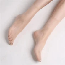 1/5/10双装女士透明尼龙短袜，超薄隐形弹力袜