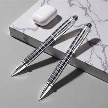 Bút bi kim loại/bút đầu nhọn xoay kiểu mới, viết trơn tru, thiết kế lưới sáng tạo, bút thư pháp cho học sinh, bút ký văn phòng, có thể thay ruột bút. - Cái bút - Xem 8