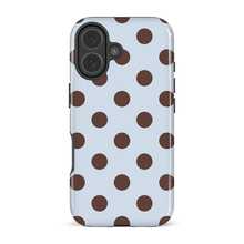 Light Blue And Brown Polka Dot Phone Case - Shockproof Case Compatible With Iphone 17 16 15 14 13 12 11 Pro Max Pro Plus 12 Mini 13 Mini - Dusty Blue - View 6